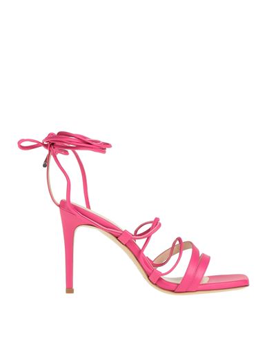 P.a.r.o.s.h Leather Ankle-tie Sandals In Pink