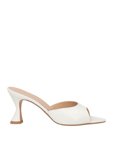 Deimille Woman Sandals White Size 10 Soft Leather