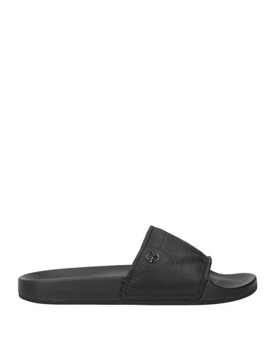 Giorgio Armani Man Sandals Black Size 8 Lambskin