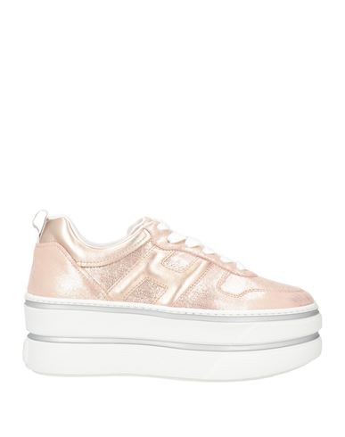 Hogan Woman Sneakers Rose Gold Size 10 Soft Leather