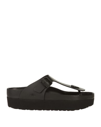 Papillio By Birkenstock Woman Toe Strap Sandals Black Size 11 Soft Leather