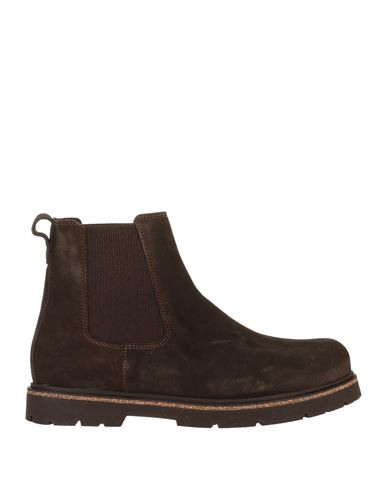 Birkenstock Man Ankle Boots Dark Brown Size 12 Soft Leather