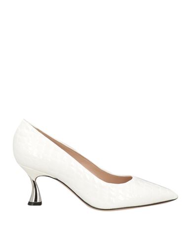 Casadei Woman Pumps Off White Size 6 Soft Leather