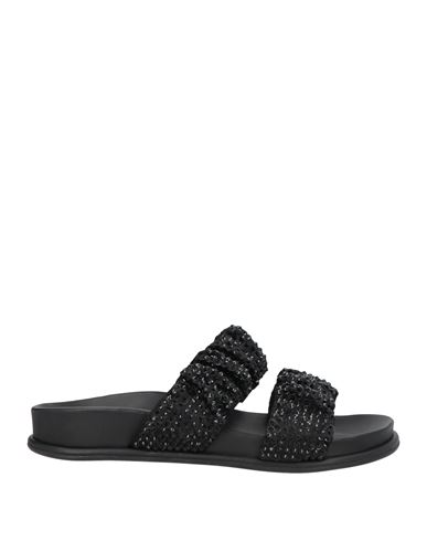 Le Silla Woman Sandals Black Size 11 Textile Fibers In Black