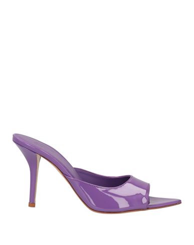 Gia Borghini Woman Sandals Purple Size 10 Soft Leather