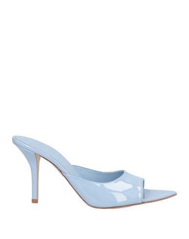 Gia Borghini Woman Sandals Light Blue Size 9 Textile Fibers In Blue