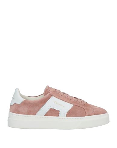 Santoni Man Sneakers Pastel Pink Size 4 Soft Leather