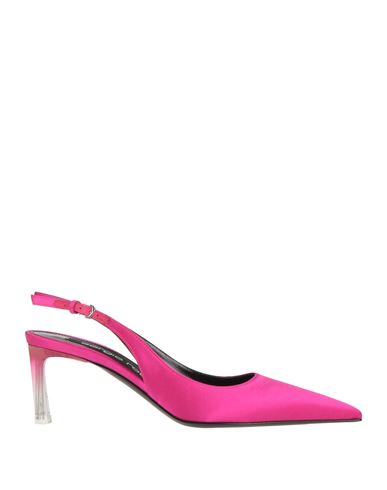 Shop Sergio Rossi Woman Pumps Fuchsia Size 6 Textile Fibers In Pink