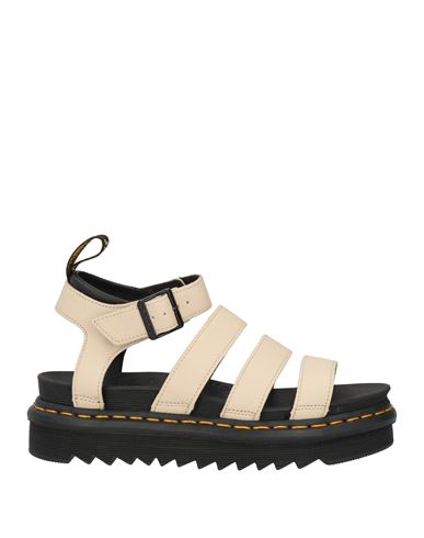 DR. MARTENS' DR. MARTENS WOMAN SANDALS BEIGE SIZE 9 SOFT LEATHER