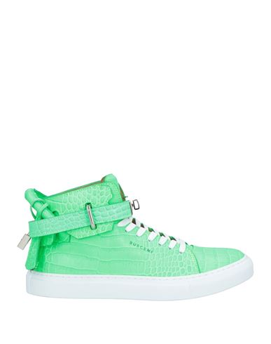 Buscemi Man Sneakers Green Size 7 Soft Leather