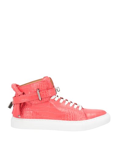 Buscemi Man Sneakers Coral Size 13 Soft Leather In Red