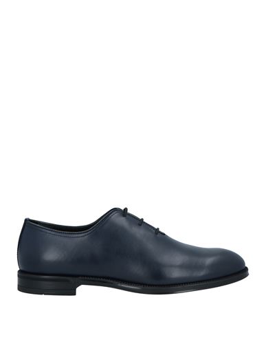 Doucal's Man Lace-up Shoes Navy Blue Size 9 Calfskin