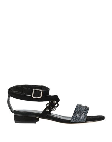 Eleventy Woman Sandals Black Size 6 Leather In Black