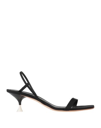 3juin Woman Sandals Black Size 8.5 Textile Fibers