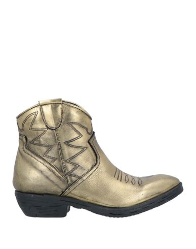 Valerio 1966 Woman Ankle Boots Gold Size 10 Soft Leather