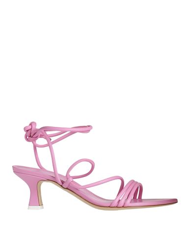 3juin Woman Thong Sandal Fuchsia Size 7.5 Leather In Pink