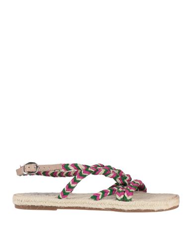 Manebi Manebí Woman Espadrilles Green Size 7 Soft Leather, Textile Fibers In Green