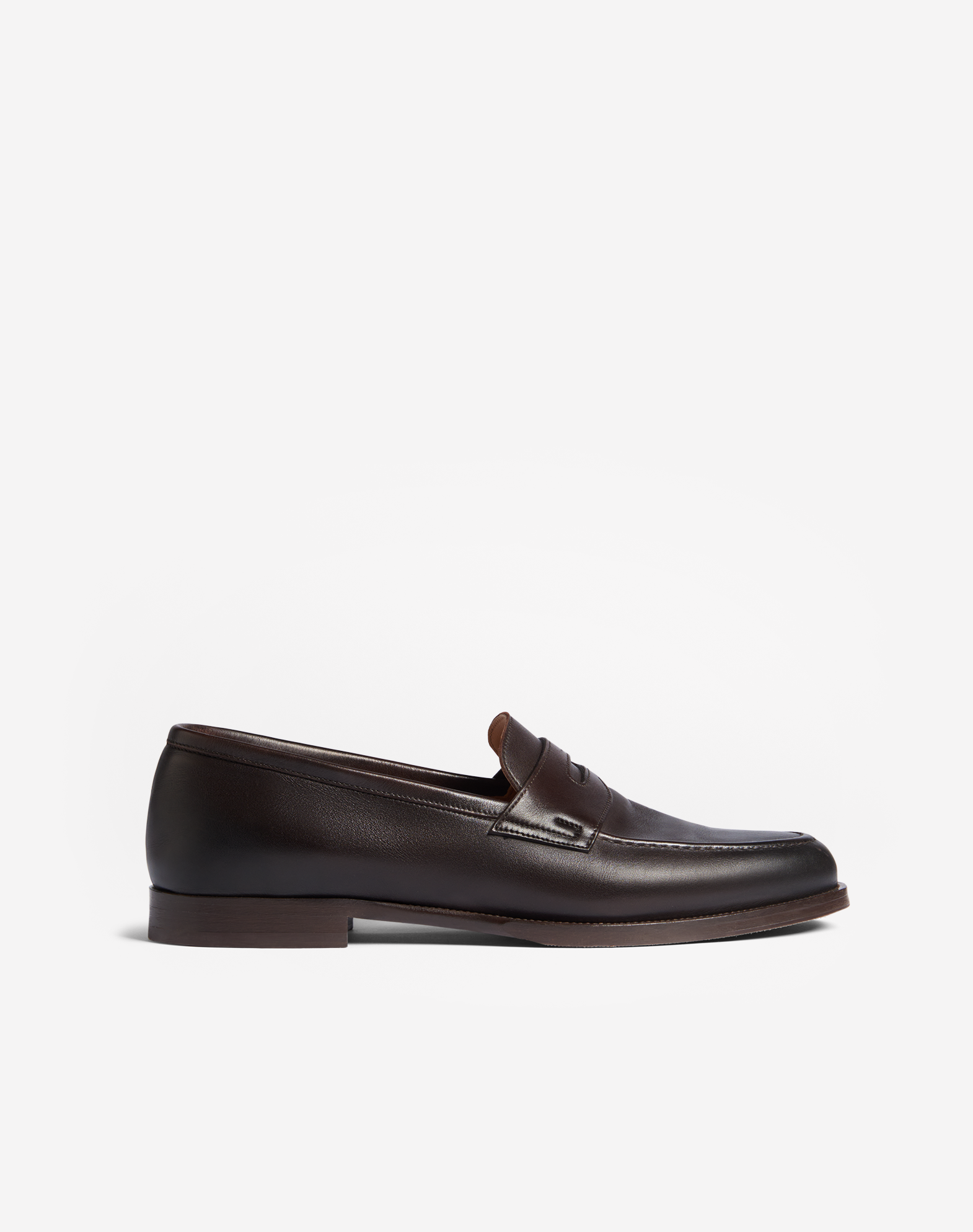 Dunhill Audley Penny Leather Loafers In Brown