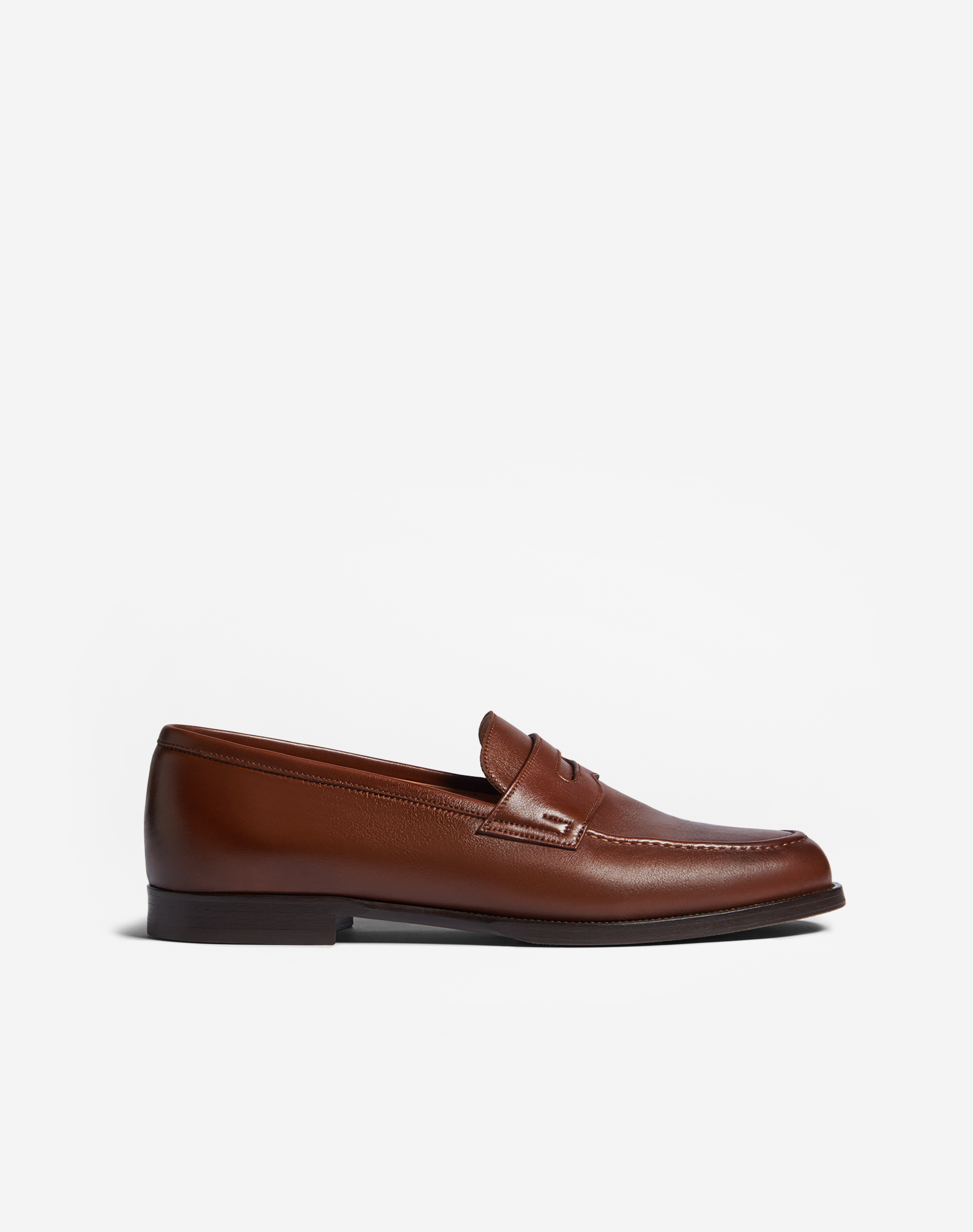Dunhill Audley Penny Leather Loafers In Brown