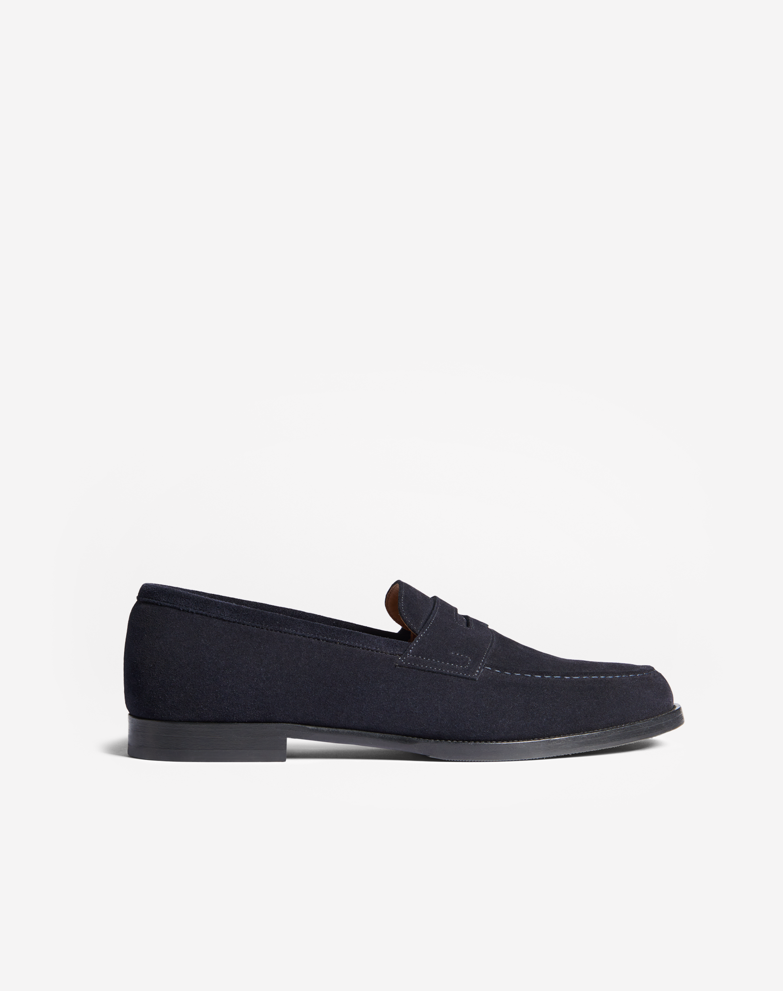 Dunhill Audley Penny Suede Loafers In Blue