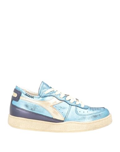 Diadora Heritage Woman Sneakers Azure Size 8 Soft Leather In Blue