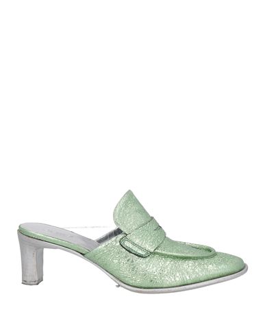 Rocco P . Woman Mules & Clogs Light Green Size 8 Soft Leather