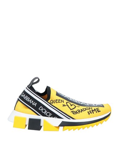 Dolce & Gabbana Woman Sneakers Yellow Size 5.5 Textile Fibers