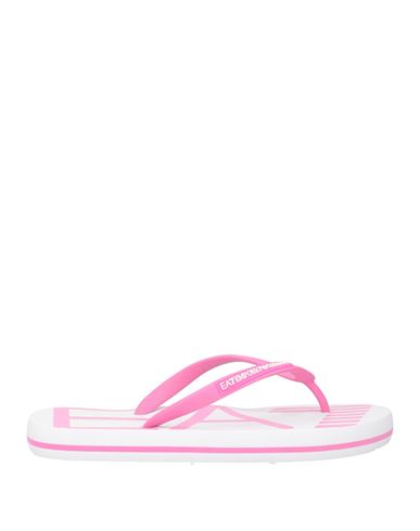 Ea7 Woman Thong Sandal Pink Size 9 Rubber