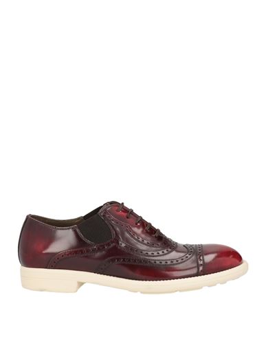 Dolce & Gabbana Man Lace-up Shoes Burgundy Size 6 Leather In Red