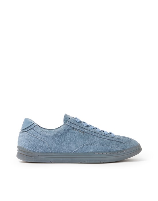 S0101 STONE ISLAND LOW CUT SNEAKER HAIRY SUEDE WITH LEATHER,Avio Blue