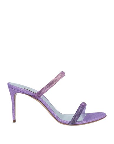 Casadei Woman Sandals Mauve Size 11 Textile Fibers In Purple