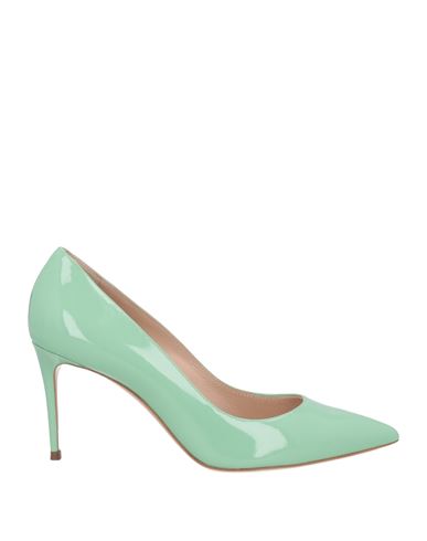 Casadei Woman Pumps Light Green Size 11 Leather