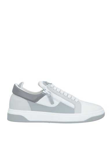 Giuseppe Zanotti Man Sneakers Light Grey Size 11 Soft Leather