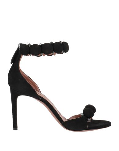 Alaïa Woman Sandals Black Size 6 Soft Leather