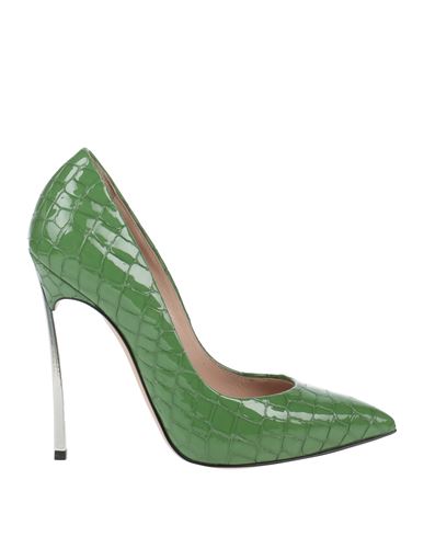 Casadei Woman Pumps Green Size 6 Soft Leather