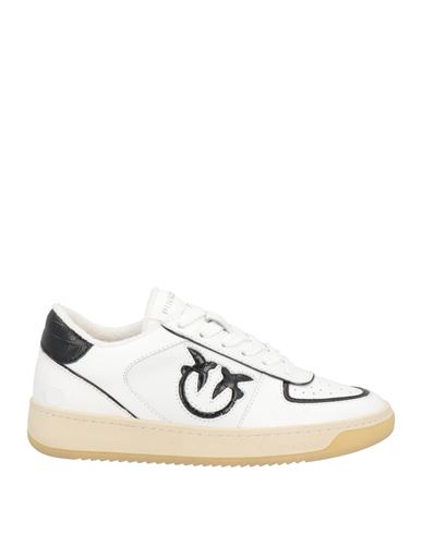 Pinko Woman Sneakers White Size 5 Calfskin, Textile Fibers