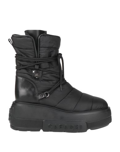 Casadei Woman Ankle Boots Black Size 6.5 Textile Fibers