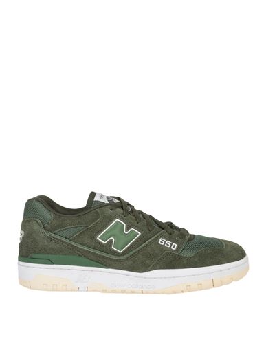 New Balance 550 Man Sneakers Military Green Size 9 Soft Leather, Textile Fibers