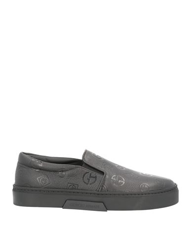 Giorgio Armani Man Sneakers Black Size 12 Calfskin