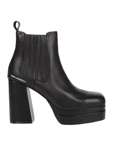 Karl Lagerfeld Woman Ankle Boots Black Size 9 Soft Leather