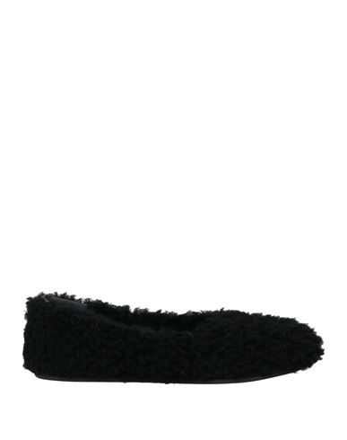 Shop Amina Muaddi Woman Loafers Black Size 8 Shearling