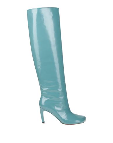 Dries Van Noten Woman Boot Slate Blue Size 7 Soft Leather