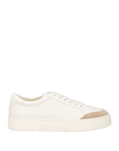 Giorgio Armani Man Sneakers Off White Size 12 Soft Leather