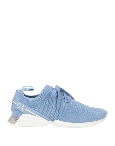 Giorgio Armani Woman Sneakers Pastel Blue Size 10 Textile Fibers
