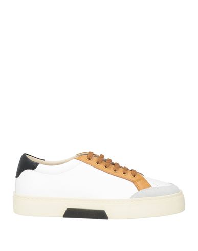 Giorgio Armani Man Sneakers White Size 11 Soft Leather