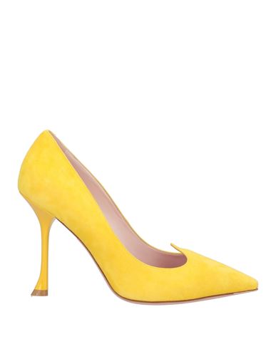 Roger Vivier Woman Pumps Yellow Size 7 Leather In Yellow