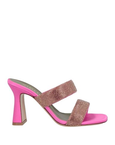 Maria Luca Woman Sandals Fuchsia Size 6.5 Textile Fibers In Pink