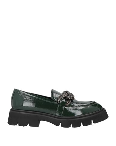 Konstantin Starke Woman Loafers Dark Green Size 11 Soft Leather