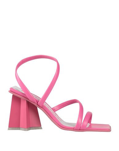 Shop Chiara Ferragni Woman Sandals Pink Size 8 Soft Leather