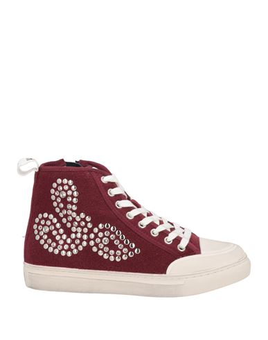 Emanuélle Vee Woman Sneakers Burgundy Size 8 Textile Fibers In Red